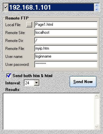 Send IP home screen
