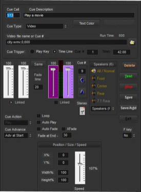 Cue Player Premium Plus edit screen